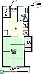 みのりハイツ 1Kの間取図画像