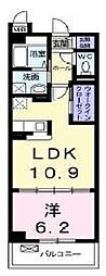 ドレー・アンファン1 1LDKの間取図画像