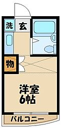 ハイムＫ 2階1Kの間取り