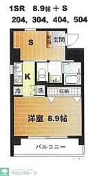 かわせみ 5階1SKの間取り