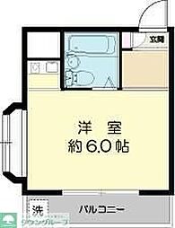 バイタル稲城ビル 4階1Kの間取り