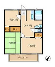 クレストコートＡ棟 1階3DKの間取り