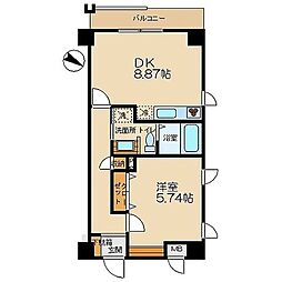 ロワール 3階1LDKの間取り