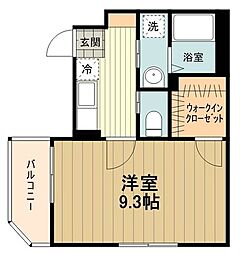 ボナール八王子 4階1Kの間取り