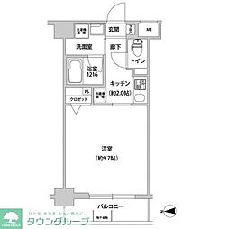 Ｌｅｓ．ｆｏｎｔａｉｎｅ聖蹟 3階1Kの間取り