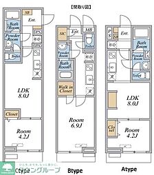 リブリ・大塚・帝京大学 1LDKの間取図画像