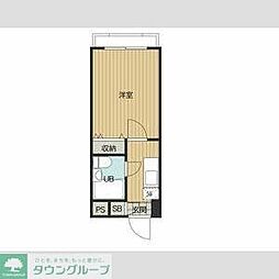 リバービレッジ 1Kの間取図画像