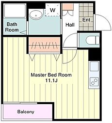 E・JHouse ワンルームの間取図画像