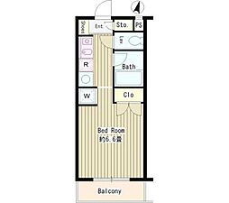 フレアーN 1Kの間取図画像