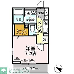 ダイヤモンドハイツ 1Kの間取図画像