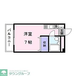 植村ビル ワンルームの間取図画像