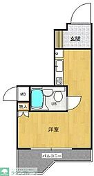 サァラ府中 ワンルームの間取図画像