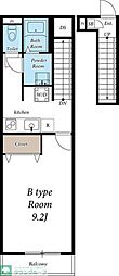 リブリ・ショコラ 1Kの間取図画像