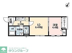 立川セイワレジデンスIII 1LDKの間取図画像