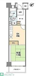 プラザ唐木田 1DKの間取図画像