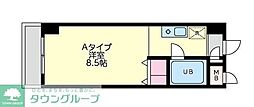 フェニックスヒルズ ワンルームの間取図画像