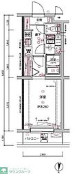 ARCOBALENO BUBAIGAWARA 1Kの間取図画像