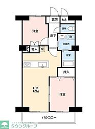 カーディナンス永山 2LDKの間取図画像