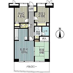 カーザ・フォレスタ 3LDKの間取図画像