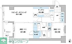 ガーデニエール砧レジデンス 1SLDKの間取図画像