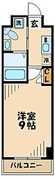 リリエンベルグはるひ野 1Kの間取図画像