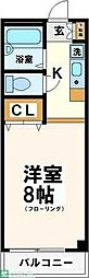 コア・クレイン ワンルームの間取図画像