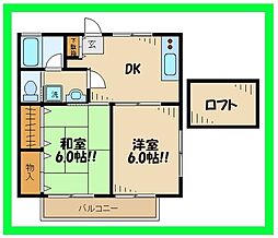 グリーンコート 2DKの間取図画像
