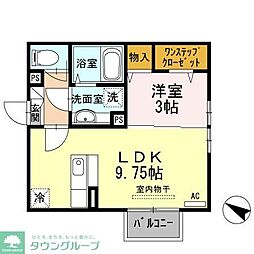 リアン 1LDKの間取図画像