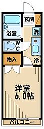 プリムローズ 1Kの間取図画像