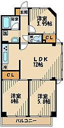 シェ・モア桜ケ丘 3LDKの間取図画像