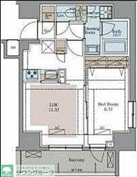 ラグゼナ八王子新町 1LDKの間取図画像