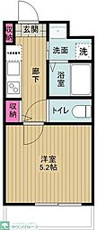 フルセイル玉川学園 1階1Kの間取り