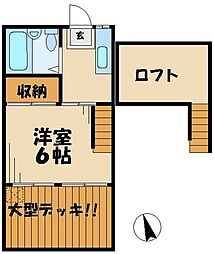 ウェルストンヴィラIII 1階1Kの間取り