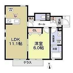 JR南武線 矢野口駅 徒歩4分の賃貸アパート 1階1LDKの間取り
