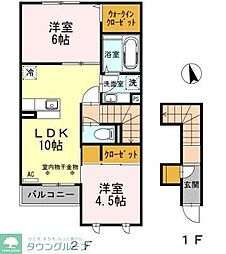 ル　リアン 2階2LDKの間取り