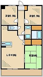 アーバンプレイス橋本 1階3LDKの間取り
