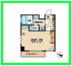 京王線 聖蹟桜ヶ丘駅 徒歩5分の賃貸マンション 3階ワンルームの間取り