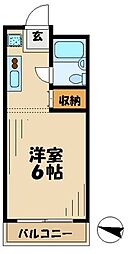 ログラール1 3階ワンルームの間取り