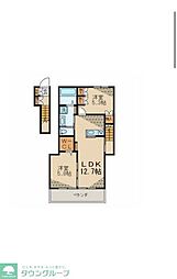 Aqutice 2LDKの間取図画像