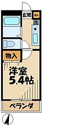 ユニバース 1Kの間取図画像