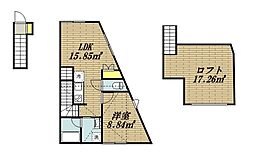 Lysstien 1LDKの間取図画像