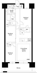 プレシス相模原リベール 3LDKの間取図画像
