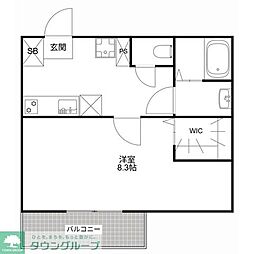 MQuarto淵野辺1 1Kの間取図画像