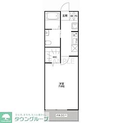 MQuarto淵野辺1 1Kの間取図画像