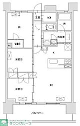 八王子レジデンス 2SLDKの間取図画像