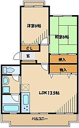 アライズ 2LDKの間取図画像