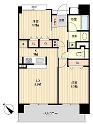 グラディート町田 2LDKの間取図画像