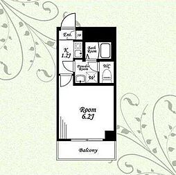 フルセイル唐木田 1Kの間取図画像
