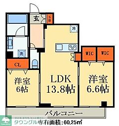 Ｅｄｅｌ　Ｈｅｉｍ 5階2LDKの間取り