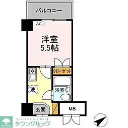 コンフォール小泉 1Kの間取図画像